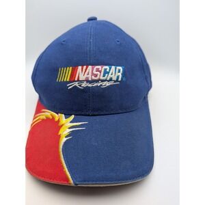 Vintage 90's NASCAR RACING Blue Adjustable Hat Embroidered